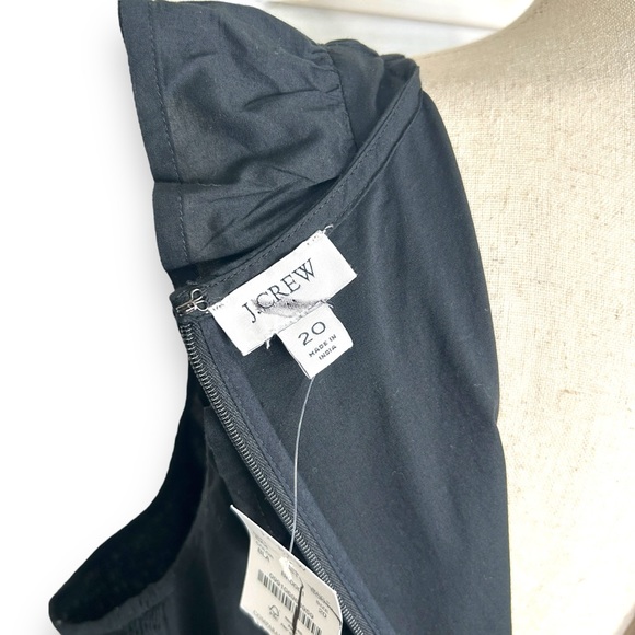 NWT J. Crew V-Neck Smocked Midi Dress Plus Size 20 Ruffle Peasant Cotton NEW - Picture 9 of 10